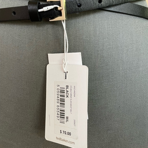 NWT Women BELT TED BAKER London ANDINA
Black Leather Double Wrap Slim Waist BELT - Picture 4 of 4